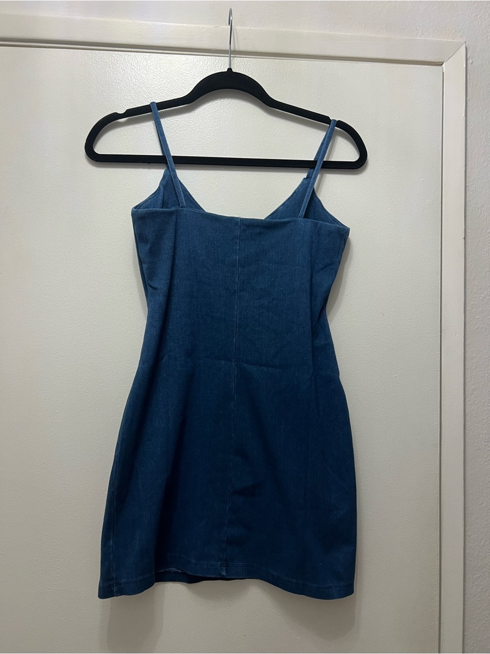 Susana Monaco Denim Bodycon Mini Tank Dress Blue Size Medium NWT - Picture 8 of 8